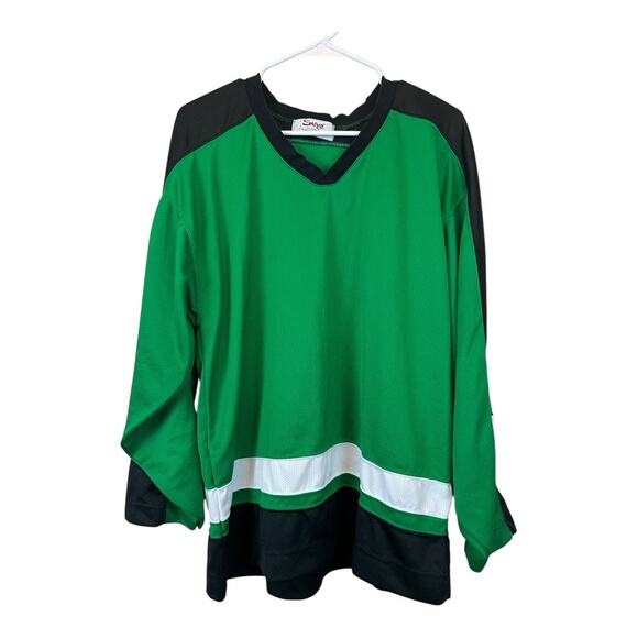 Swag Hockey Jersey Green Black White Sports Fan - Picture 1 of 3